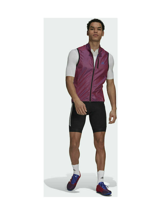 adidas The Sleeveless Cycling Cycling Windbreaker Jacket Sleeveless Purple