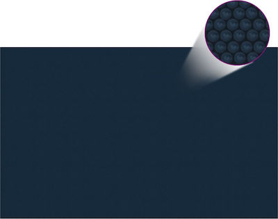 vidaXL Ηλιακό Παραλληλόγραμμο Προστατευτικό Κάλυμμα Πισίνας από Πολυαιθυλένιο Μαύρο/Μπλε 260x160εκ.