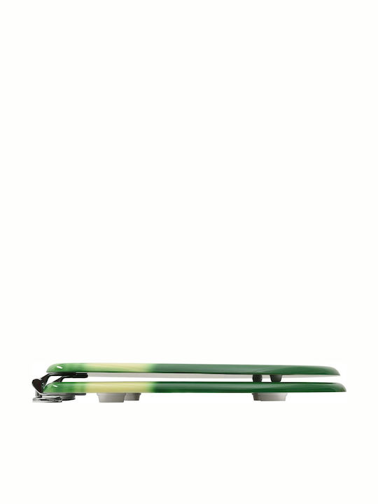 vidaXL Wooden Toilet Seat Green Drops 42.5cm
