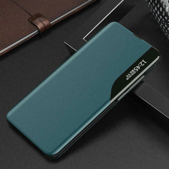 Hurtel Eco Leather View Buchen Sie Synthetisches Leder Grün (Galaxy Note 20)