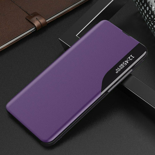 Hurtel Eco Leather View Book Δερματίνης Μωβ (Redmi Note 9S / 9 Pro / 9 Pro Max)
