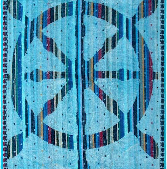 Dimcol Sail Cotton Light Blue Beach Towel 170x90cm