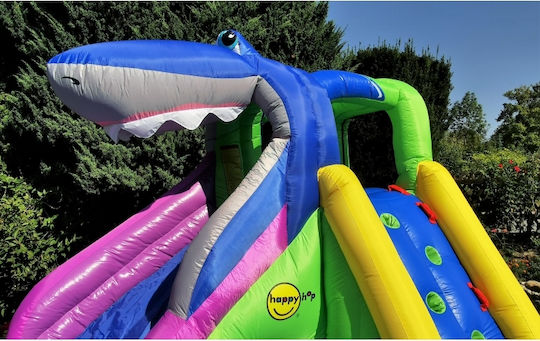 Happy Hop Aufblasbares Sharks Club mit Trampolin & Rutsche für 3+ Jahre