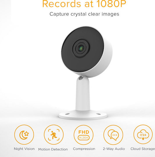 Laxihub IN1-32 IP Κάμερα Παρακολούθησης Wi-Fi Full HD 1080p με Αμφίδρομη Επικοινωνία