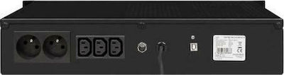 Ever ECO Pro 1200 AVR CDS 19" 2U UPS Line-Interactive 1200VA 780W με 5 Πρίζες