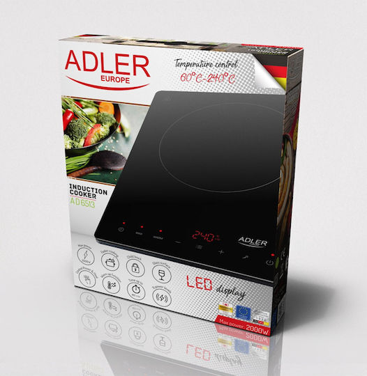 Adler AD-6513 Induction Countertop Single Burner Black