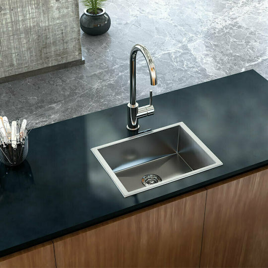 Karag BL 786 Ένθετος Inox Σατινέ Μ59xΠ44cm Ασημί