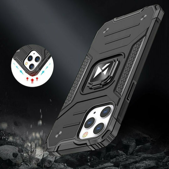 Wozinsky Ring Armor Back Cover Plastic Negru (iPhone 12 Pro Max)