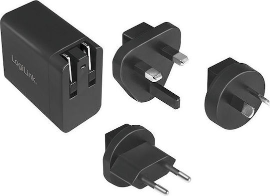 LogiLink Kabeloser Handyladegerät mit USB-A Ausgangsanschluss 18W Schnellaufladung 3.0 Schwarz