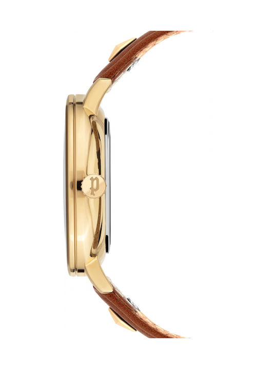 Police Ladies Miona Women's Watch with Brown Leather Strap