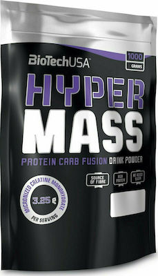 Biotech USA Hyper Mass Drink Powder with Carbohydrates & Creatine Gluten Free with Flavor Vanilla 1kg