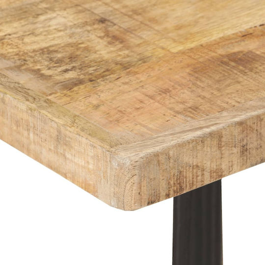 Table Bistro Free Standing 60x60x77cm Raw mango wood