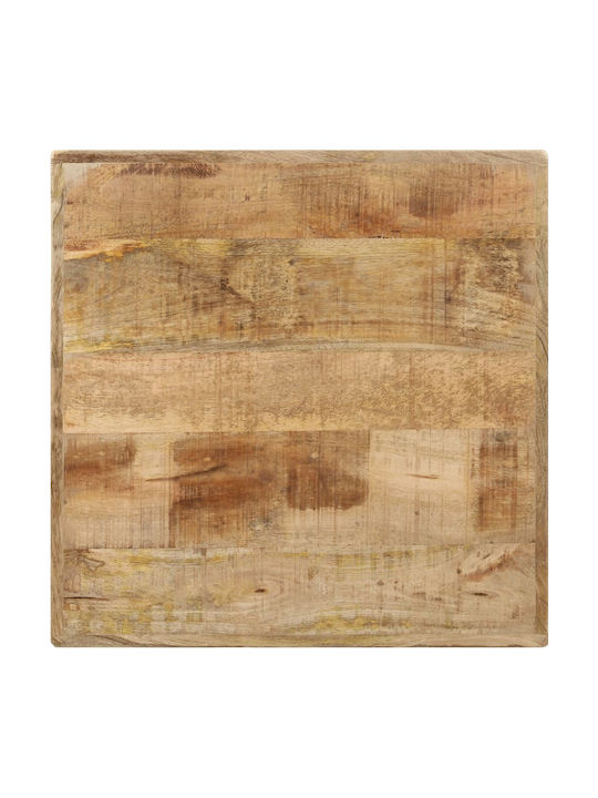 Masa pentru spații exterioare mici Lemn cu schelet metalic Bistro Lemn de mango brut 60x60x77buc