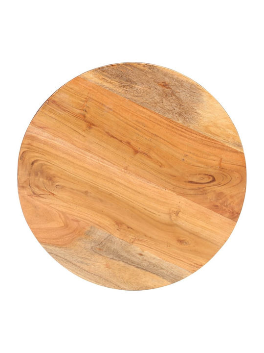 Round Coffee Table from Solid Wood Acacia wood solid wood L68xW68xH43cm.