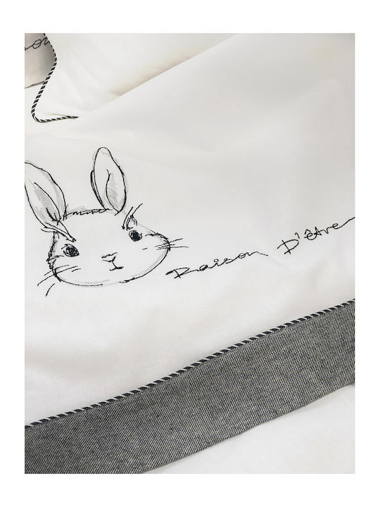Raison D' Etre Set Babyhandtücher 2 Stück Weiß Rabbit De Niro