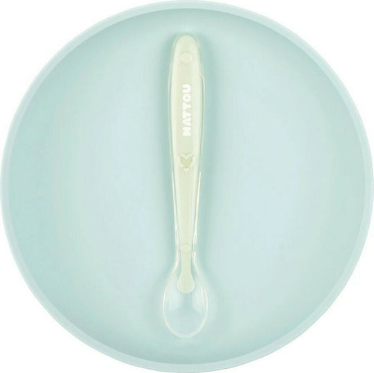 Nattou Feeding Set made of Silicone with Non-Slip Base Multicolour 2pcs N877138
