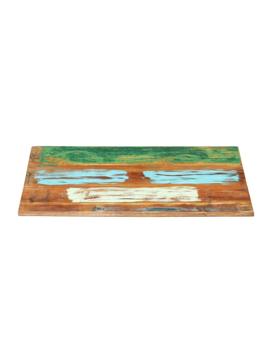 vidaXL Rectangular Table Surface made of Solid Wood in Multicolour Color 90x70cm 286050 1pcs