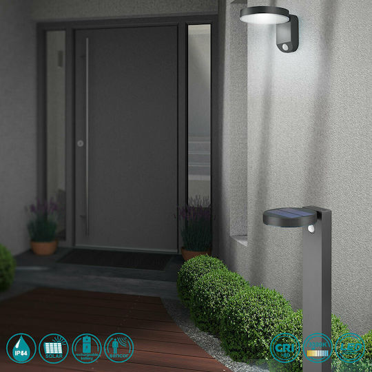 Trio Lighting Posadas Solar Light Floor Column 4.5W 290lm Warm White 3000K with Photocell IP44 15cmx19.5cmx60cmcm