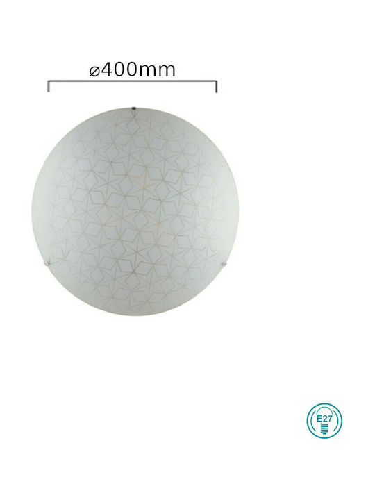 Fan Europe Esagram-PL40 Classic Glass Ceiling Light with Socket E27 40pcs White I-ESAGRAM-PL40