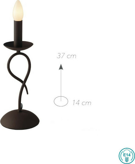 Fan Europe Ginevra-L1 Decorative Lamp with Socket for Bulb E14 Black
