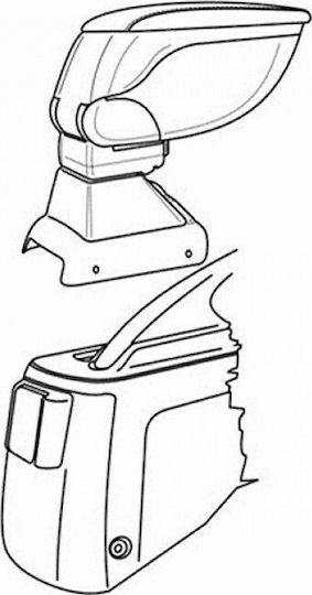 Lampa Car Armrest for Honda Civic 4D Black