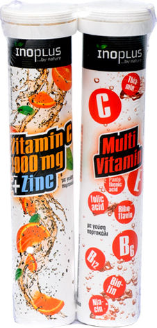 Ino Plus Vitamin C 1000mg + Zinc & Multi Vitamin Multivitamin for Energy & Immune System Boost 40 eff. tabs