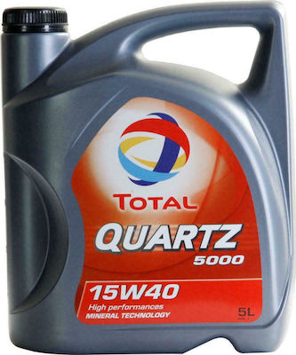 Total Λάδι Αυτοκινήτου Quartz 5000 15W-40 5lt