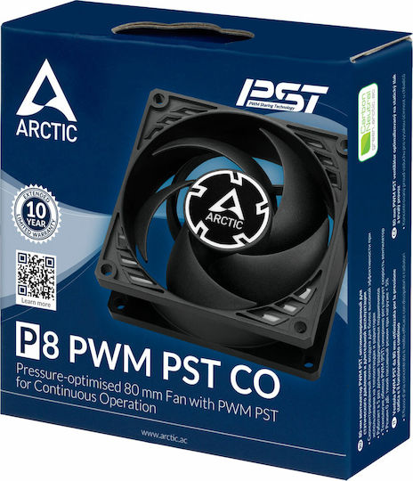 Arctic P8 PWM PST CO Case Fan 80mm 3000rpm 23.4cfm Without LED Lighting And 4-Pin Connection