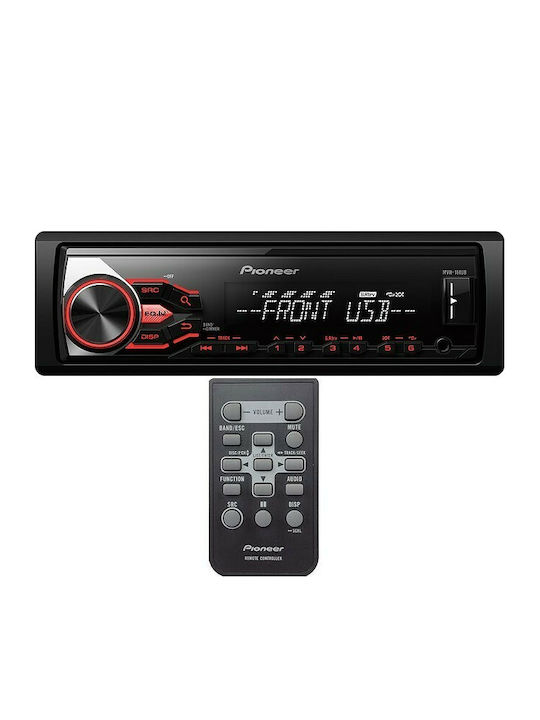 Pioneer Ηχοσύστημα Αυτοκινήτου Universal 1DIN (USB/AUX) με Αποσπώμενη Πρόσοψη