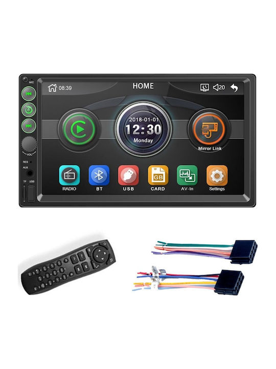 Car-Audiosystem 2DIN (Bluetooth/USB/AUX) mit Touchscreen 7"