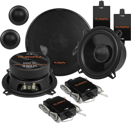 Musway Car Speaker Set MQ5.2C Separate 5.25" with 90W RMS (2 Way)