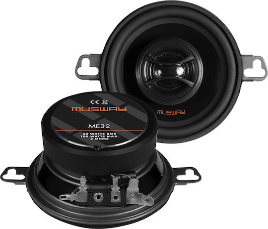 Musway ME32 Σετ Ηχεία Αυτοκινήτου Ομοαξονικά 3.5" με 50W RMS (2 Δρόμων)