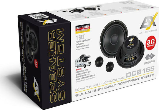 Esx DCS 165 Σετ Ηχεία Αυτοκινήτου Διαιρούμενα 6.5" με 90W RMS (2 Δρόμων)