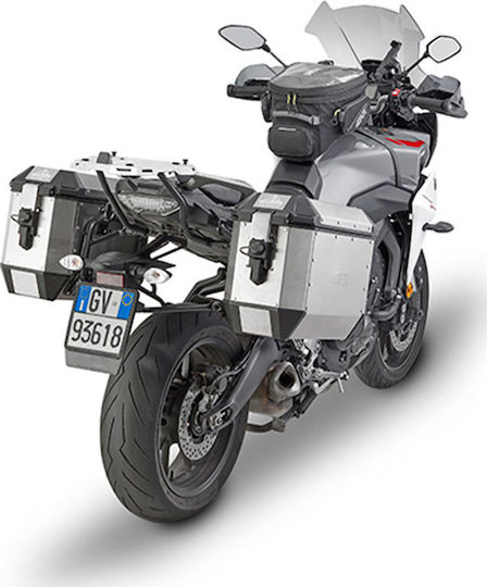 Givi Alaska Trekker Monokey Σετ Πλαϊνές Βαλίτσες Μοτοσυκλέτας Αλουμινίου 36lt σε Ασημί Χρώμα