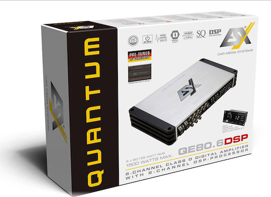Esx Ενισχυτής Αυτοκινήτου QE80.6 DSP 6 Καναλιών (Κλάση D)