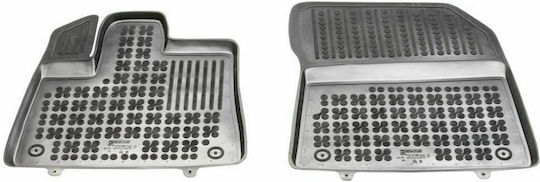 Rezaw Plast Front Mats 2pcs Tray Type for Peugeot Rifter Opel Combo Citroen Berlingo 2018+ Black