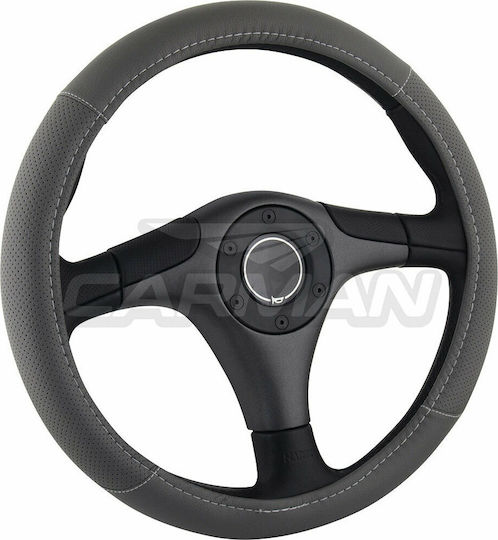 Carman Κάλυμμα Τιμονιού με Γαζιά Γκρι 37-38cm