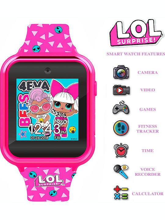 Disney Παιδικό Smartwatch L.O.L Surprise με Κάμερα Φούξια