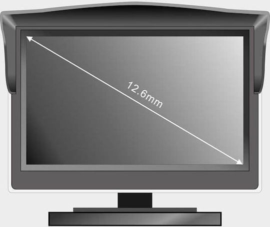 Ampire 5-Zoll Kamera-Rückfahrmonitor für Dashboard Auto
