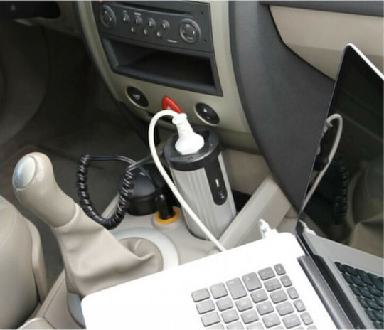 Lampa Invertor Auto 200W pentru Convertirea 12V DC în 220V AC cu 1xUSB