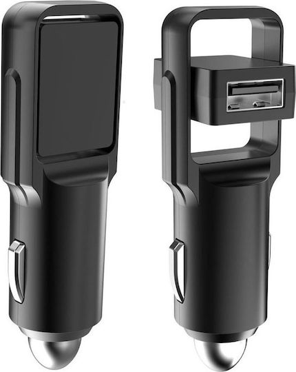 RealPower 2-Port Car Charger Slim Car Charger 4.8A with Ports: 2xUSB Black Color
