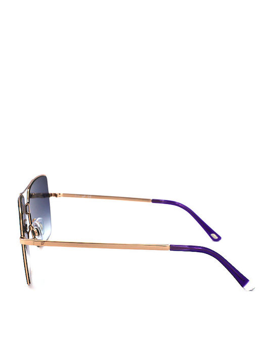 Web WE0201 34Z Women's Sunglasses with Rose Gold Metal Frame and Multicolour Lens