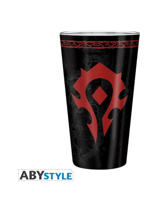 Abysse World Of Warcraft - Horde Glas aus Glas in Schwarz Farbe 400ml