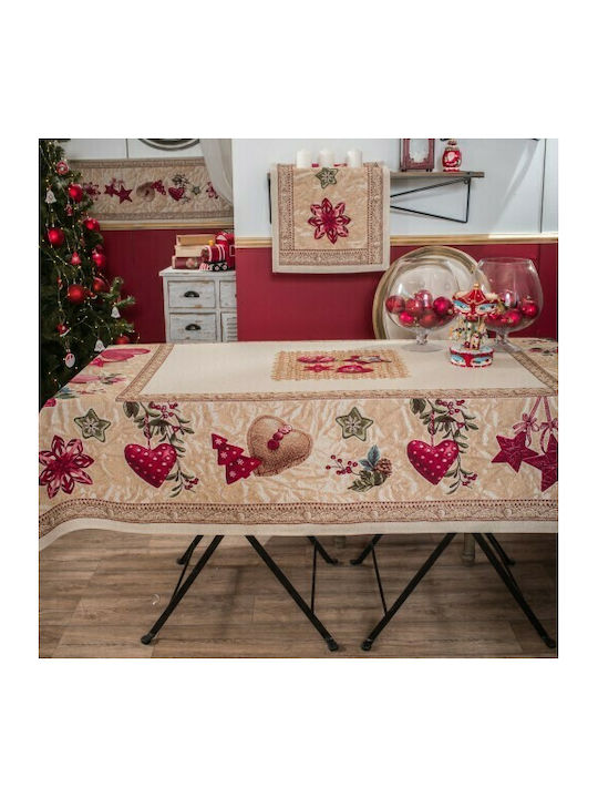 Teoran Star Christmas Fabric Tablecloth Ornament L220xW140cm