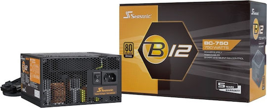 Seasonic B12-BC 750W Μαύρο Τροφοδοτικό Υπολογιστή Full Wired 80 Plus Bronze