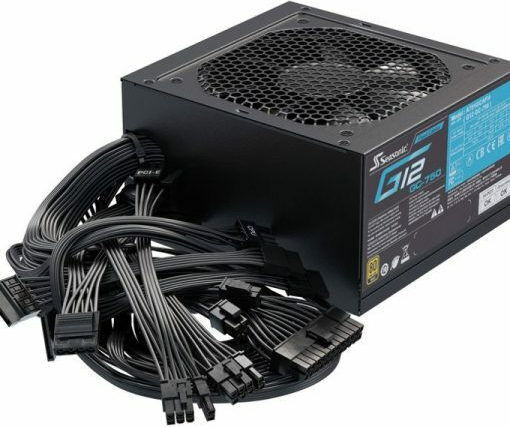 Seasonic G12 GC 750W Black Computer Power Supply Full Wired 80 Plus Gold