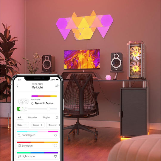 Nanoleaf Smart Decorative Table Lamp Shapes Triangles LED RGB Hexagon 9pcs
