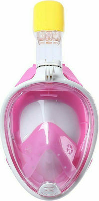 BlueMar Full Face Diving Mask Ninja Free Breath Ροζ L/XL Pink