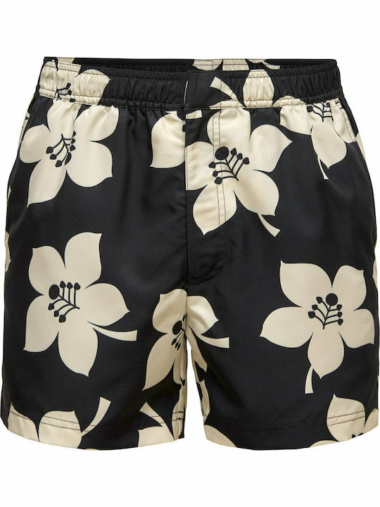 Staffan Men's Swimwear Shorts Black Floral