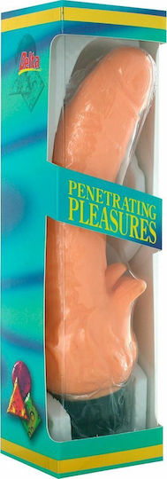 Seven Creations Vinyl Vibrator Clitoral Stimulator Realistic Vibrator 23cm Flesh